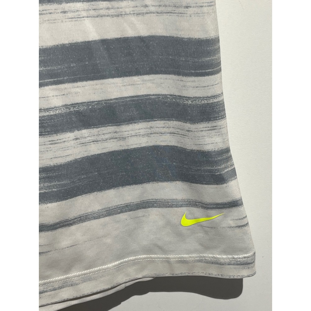 Nike Golf Tour Performance Womens M White Grey Neon Striped Dri-FIT Quarter Zip - Picture 3 of 10